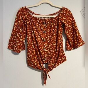 Floral Button-Down Women's Top